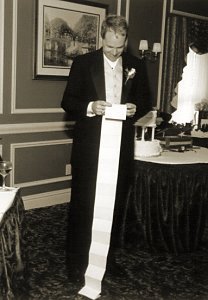 Joe Staudt delivering his toast